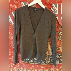 Mossimo Supply Co. Brown V-Neck Button Cardigan